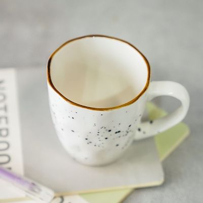 Aadira Mug White,Gold 350Ml