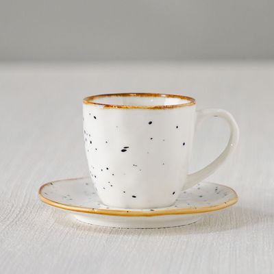Aadira Cup And Saucer White,Gold 200Ml