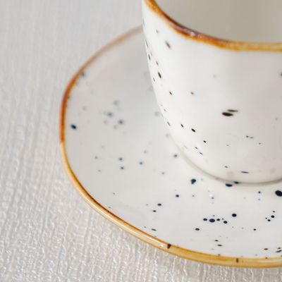 Aadira Cup And Saucer White,Gold 200Ml