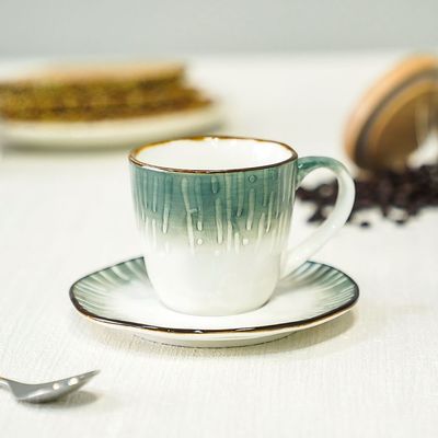 Ava Cup And Saucer Green 200Ml