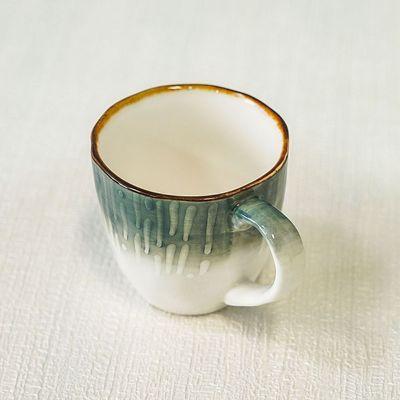 Ava Cup And Saucer Green 200Ml