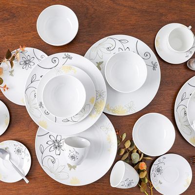 Angelika 20-Pc Porcelain Dinner Set - White-Serves 4