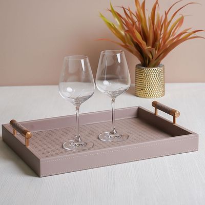 Elizabeth  Serving Tray Beige 40 X 30 X 4 Cm 