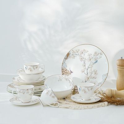 Ciji 20-Pc Fine Bone China Dinner Set -Serves 4