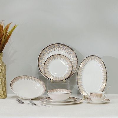 Sahara 32-Pc New Bone China Dinner Set -Serves 6