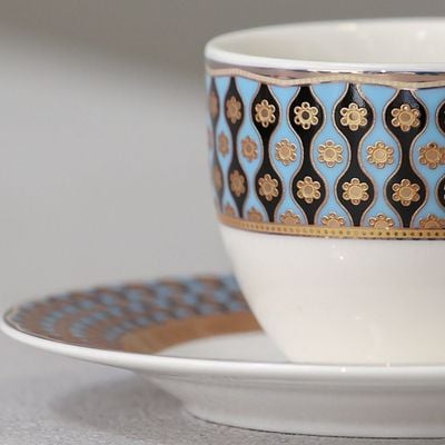 Icon 12-Piece New Bone China Coffee Cup Set 90Ml -Serve 6