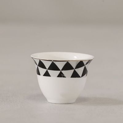 Geometric 6-Piece New Bone China Cawa Cup Set 80Ml -Serve 6