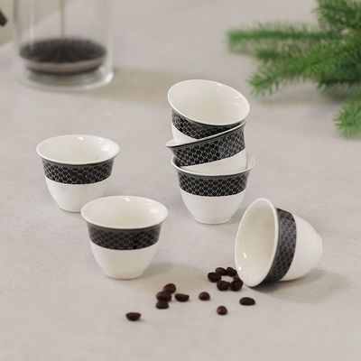 Estonia 6-Piece New Bone China Cawa Cup Set 80Ml -Serve 6