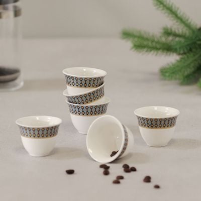 Icon 6-Piece New Bone China Cawa Cup Set 80Ml -Serve 6