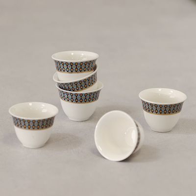 Icon 6-Piece New Bone China Cawa Cup Set 80Ml -Serve 6