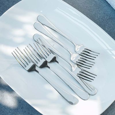 Rosemarry 6-Piece Dinner Fork Silver 19 X 2.5CM