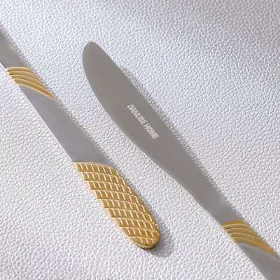Sigma Base 2-Pc Dinner Knife - Silver/Gold - 21.5 cm (L)