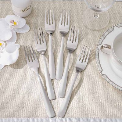 Dune 6-Pc Dinner Fork - Silver - 18.5x2.5 cm