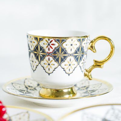 Majestic Moroccan 12-Piece New Bone China Coffee Cup Set 110ml -Serve 6