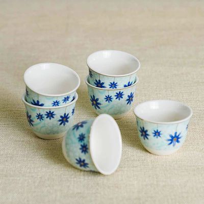 Arabia Blue-6 Piece Cawa Cup Set 60Ml -Serve 6