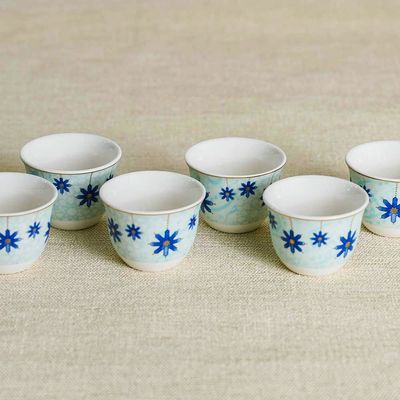 Arabia Blue-6 Piece Cawa Cup Set 60Ml -Serve 6