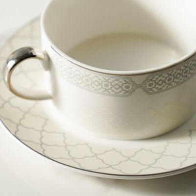 Arabia Cool Grey - 12 Pc Tea Cup & Saucer Set - 180 ml - Serves 6