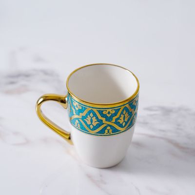 Zahra Mug Blue, Gold 350ml