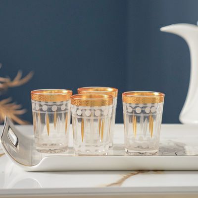 Orchid 12-Piece Glass Set 200ML Gold