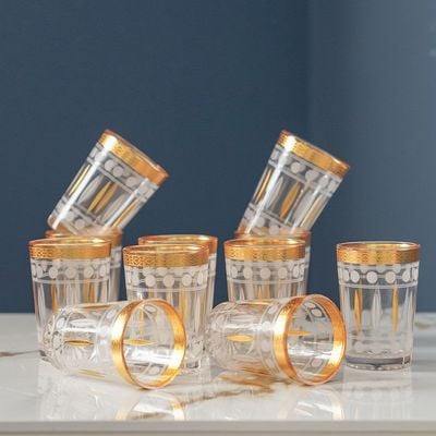 Orchid 12-Piece Glass Set 200ML Gold