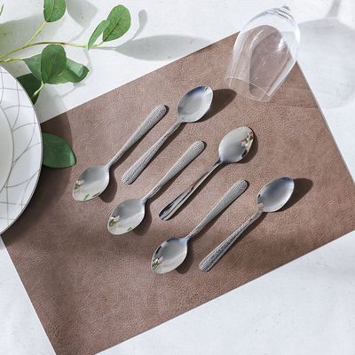 Sitello Hammered 6-Piece Baby Spoon Silver 16.3X3.5CM