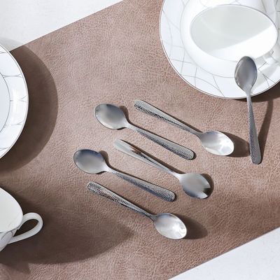 Sitello Hammered 6-Piececoffee Spoon Silver 11.8X2.5CM