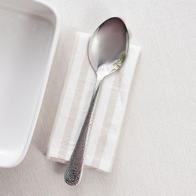 Sitello Hammered Serving Spoon Silver 25.1x6CM