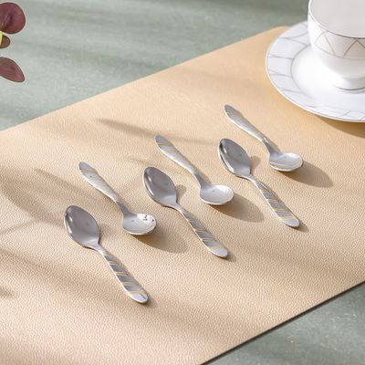 Cross Gold 6-Piece Coffee Spoon Silver,Gold 11.5X2.5CM