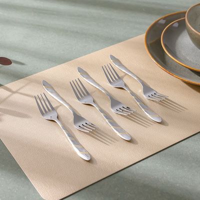 Cross Gold 6-Piece Dinner Fork Silver,Gold 17.5X2.5MCM