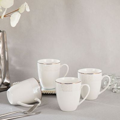 Larkin 4-Piece New Bone China Mug Set -430ml 