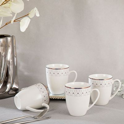 Raymer 4-Piece New Bone China Mug Set 430ml 