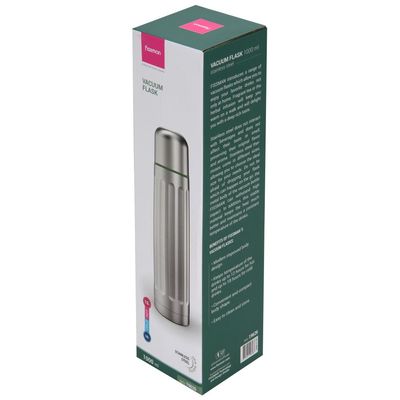 Fissman Double Wall Vacuum Flask 1000Ml (Stainless Steel)