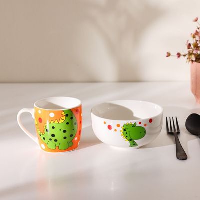 BTS 2 -Piece New Bone China Breakfast Set Mug And Bowl - 370Ml,580Ml