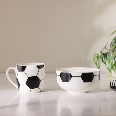 BTS 2 -Piece New Bone China Breakfast Set Mug And Bowl -370Ml,580Ml