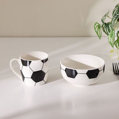 BTS 2 -Piece New Bone China Breakfast Set Mug And Bowl -370Ml,580Ml