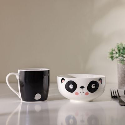 BTS 2 -Piece New Bone China Breakfast Set Mug And Bowl -370Ml,580Ml