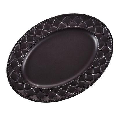 Pristine Embossed Oval Serving Plate 41X30X3.5CM