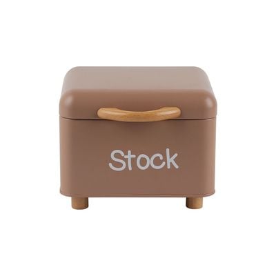 Mocha Storage Containter Rubber Wood Handle 18 X 17 X 14 Cm