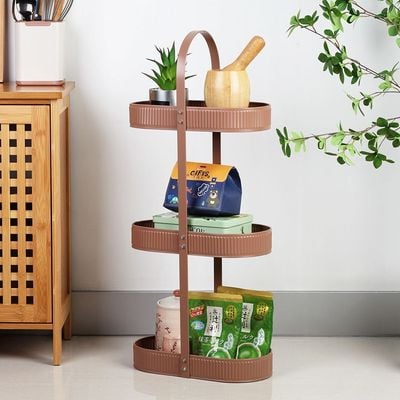 Mocha 3-Tier Storage Holder 32 X 16.5 X 74.5 Cm