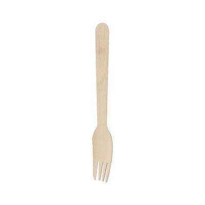 Loretta 50-Piece Wooden Disposable Fork Set 16.5Cm