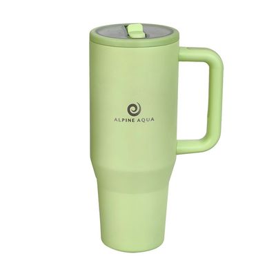 Alpine Aqua Quencher Stainless Steel Vacuum Insulated Tumbler with Lid and Straw Green 1200ml