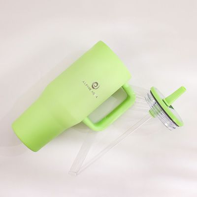 Alpine Aqua Quencher Stainless Steel Vacuum Insulated Tumbler with Lid and Straw Green 1200ml