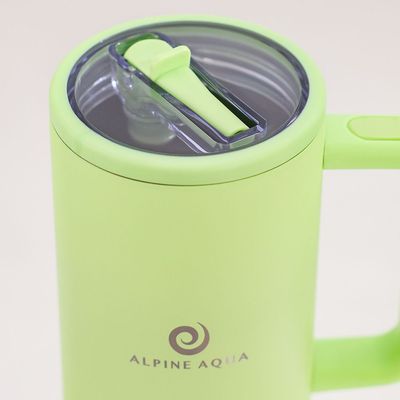 Alpine Aqua Quencher Stainless Steel Vacuum Insulated Tumbler with Lid and Straw Green 1200ml