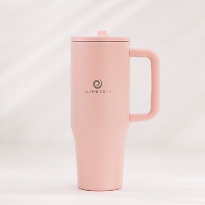 Alpine Aqua Quencher Stainless Steel Vacuum Insulated Tumbler with Lid and Straw Pink 1200ml