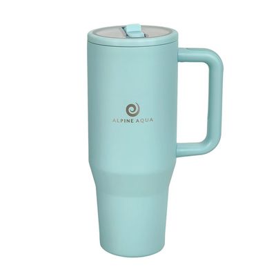 Alpine Aqua Quencher Stainless Steel Vacuum Insulated Tumbler with Lid and Straw Blue 1200ml