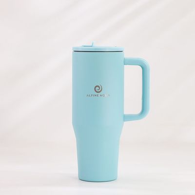 Alpine Aqua Quencher Stainless Steel Vacuum Insulated Tumbler with Lid and Straw Blue 1200ml