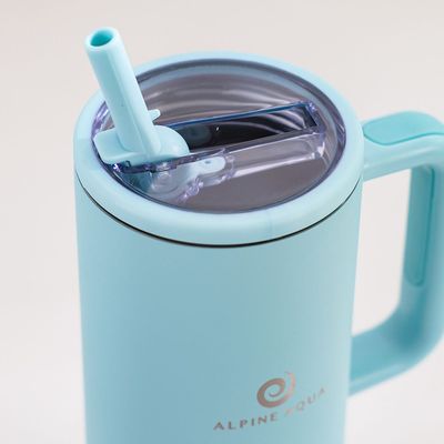 Alpine Aqua Quencher Stainless Steel Vacuum Insulated Tumbler with Lid and Straw Blue 1200ml