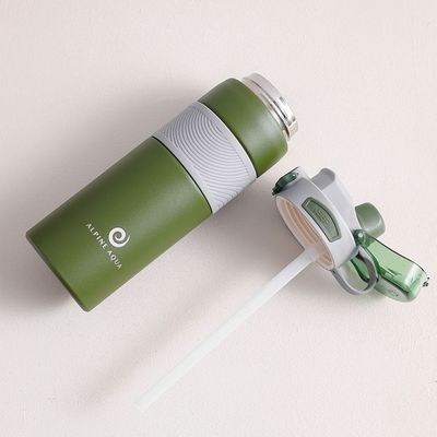 Alpine Aqua Water Bottle Stainless Steel Vacuum Insulated Green 800ml