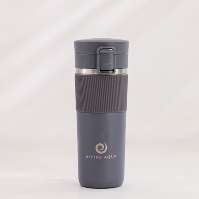 Alpine Aqua Travel Tumbler Stainless Steel Vacuum Insulated with Lid Grey 510ml