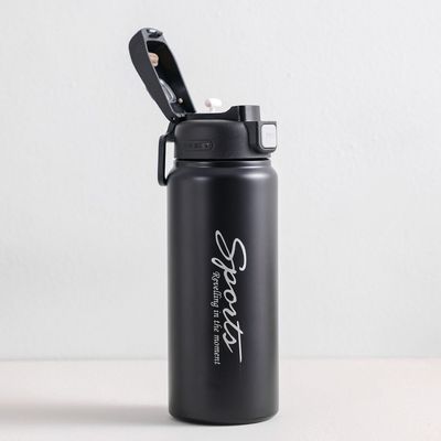 Alpine Aqua Stainless Steel Vacuum Insulated Water Bottle - Black - 800 ml